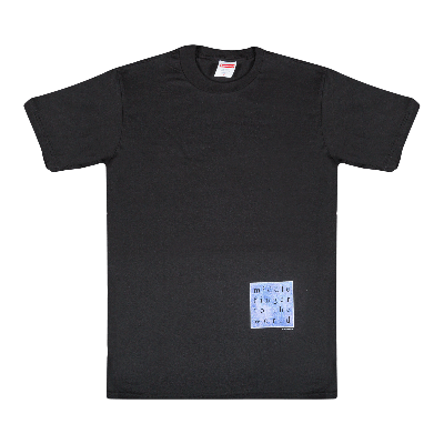 Pre-owned Supreme Middle Finger To The World T-shirt 'black'