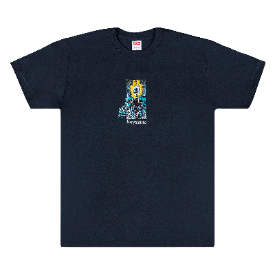 Pre-owned Supreme Ghost Rider T-shirt 'navy' In Blue