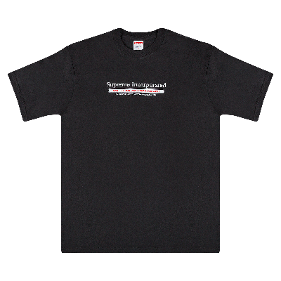 Pre-owned Supreme Inc. T-shirt 'black'