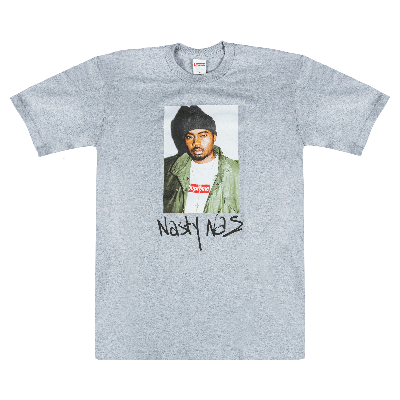 Pre-owned Supreme Nas T-shirt 'grey'