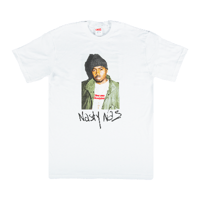 Pre-owned Supreme Nas T-shirt 'white'