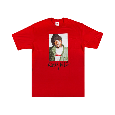 Pre-owned Supreme Nas T-shirt 'red'