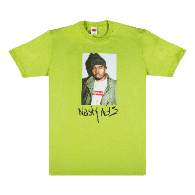 Pre-owned Supreme Nas T-shirt 'lime' In Green