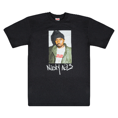 Pre-owned Supreme Nas T-shirt 'black'