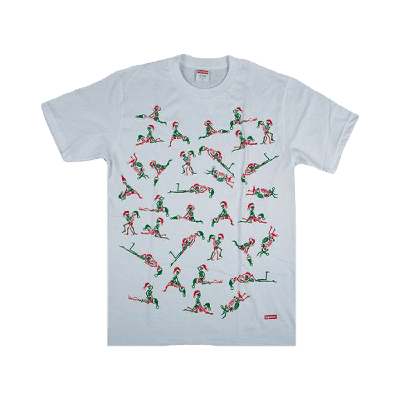 Pre-owned Supreme Christmas T-shirt 'white'