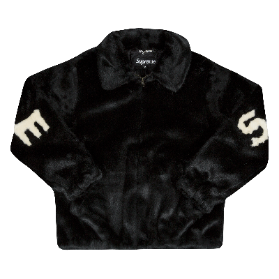 Pre-owned Supreme Faux Fur Bomber Jacket 'black'