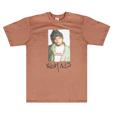 Pre-owned Supreme Nas T-shirt 'brown'
