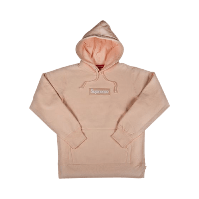 Pre-owned Supreme Box Logo Hoodie 'peach' In Orange