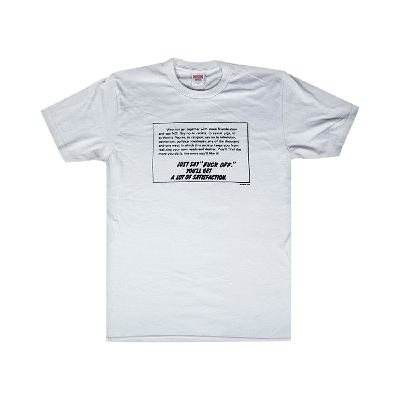 Pre-owned Supreme Just Say No T-shirt 'white'