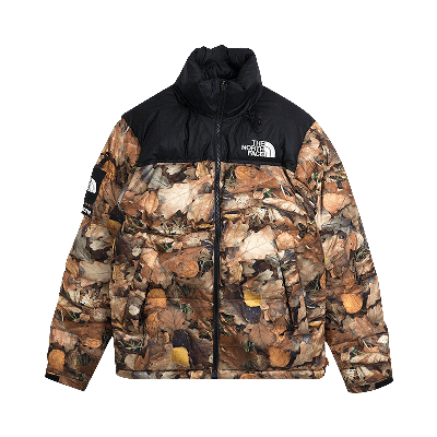 Pre-owned Supreme X The North Face Nupste 'leaves' In Brown