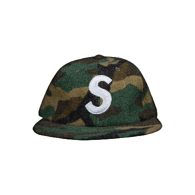 Pre-owned Supreme Wool S-logo 6-panel 'camo' In Multi-color