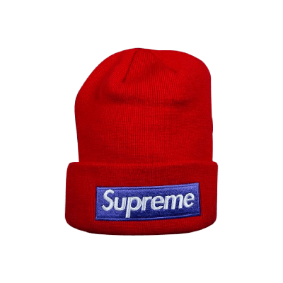 Pre-owned Supreme New Era Box Logo Beanie 'red'