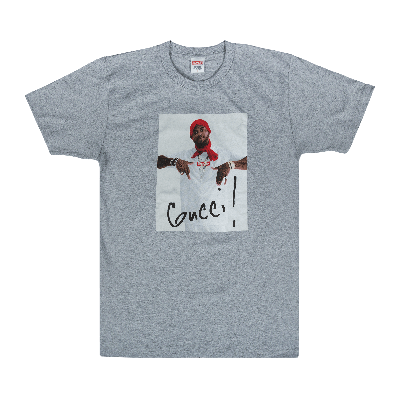 Pre-owned Supreme Gucci Mane T-shirt 'grey'