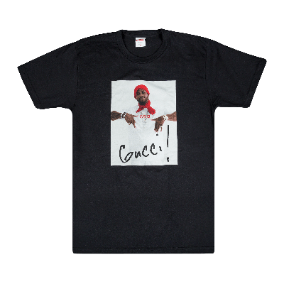Pre-owned Supreme Gucci Mane T-shirt 'black'