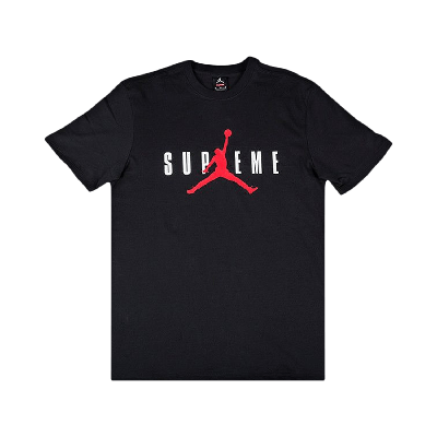 Pre-owned Supreme X Jordan T-shirt 'black'