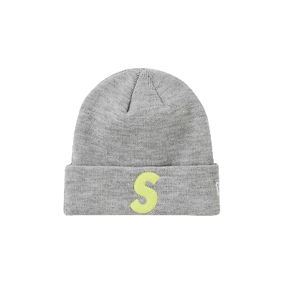 Pre-owned Supreme X New Era S Logo Beanie 'grey'