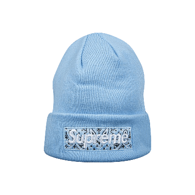 Pre-owned Supreme X New Era Box Logo Beanie 'light Blue'