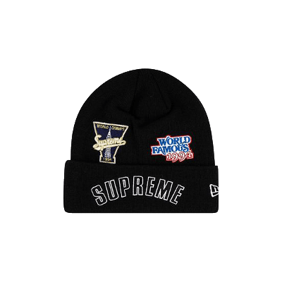 Pre-owned Supreme X New Era X Championship Beanie 'black'