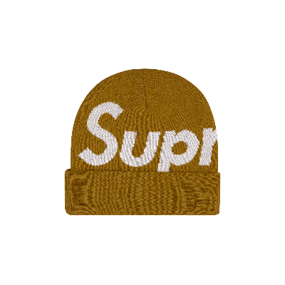 Pre-owned Supreme Big Logo Beanie 'gold'
