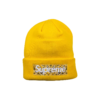 Pre-owned Supreme X New Era Box Logo Beanie 'yellow'