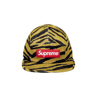 Pre-owned Supreme Wool Camp Cap 'tiger' In Yellow