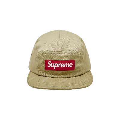 Pre-owned Supreme Jacquard Logos Twill Camp Cap 'tan'