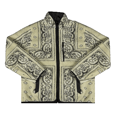 Pre-owned Supreme Reversible Bandana Fleece Jacket 'tan'