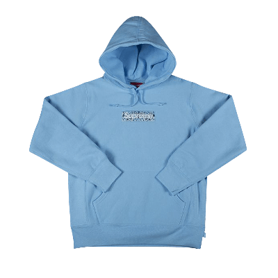 Pre-owned Supreme Bandana Box Logo Hooded Sweatshirt 'light Blue'