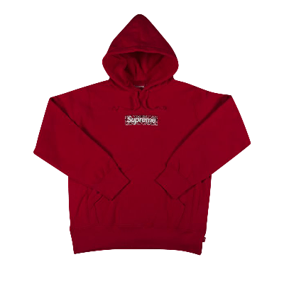 Pre-owned Supreme Bandana Box Logo Hooded Sweatshirt 'red'