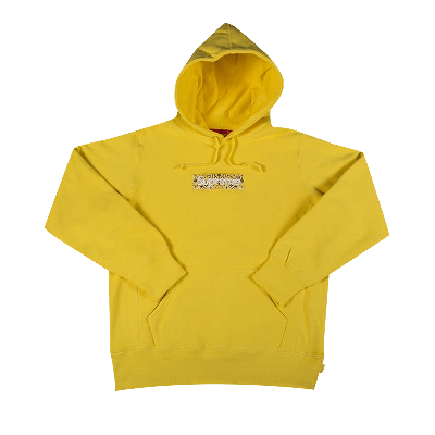Pre-owned Supreme Bandana Box Logo Hooded Sweatshirt 'yellow'
