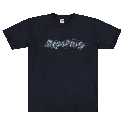 Pre-owned Supreme Smoke Tee 'navy' In Blue
