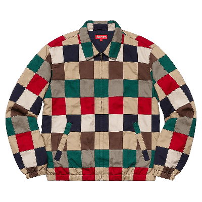 Pre-owned Supreme Patchwork Harrington Jacket 'multicolor' In Multi-color
