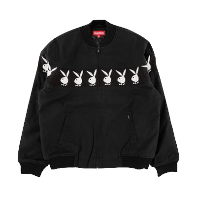 Pre-owned Supreme Playboy Crew Jacket 'black'