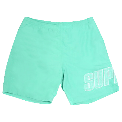 Pre-owned Supreme Logo Appliqué Water Short 'mint' In Green