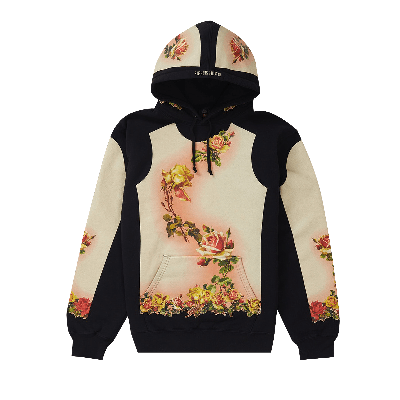 Pre-owned Supreme X Jean Paul Gaultier Floral Print Hooded Sweatshirt 'black'