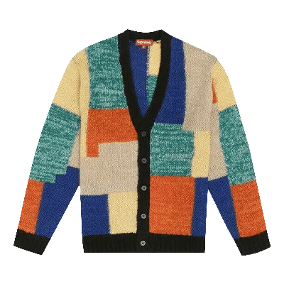 Pre-owned Supreme Patchwork Mohair Cardigan 'multicolor' In Multi-color