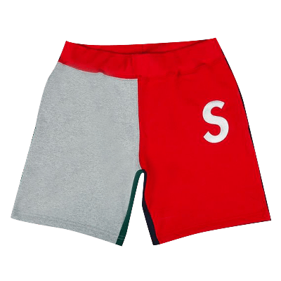 Pre-owned Supreme S Logo Colorblocked Sweatshort 'red'
