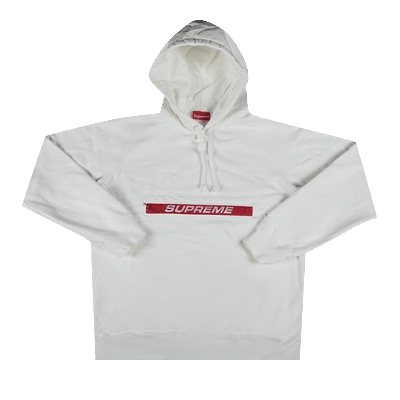 Pre-owned Supreme Zip Pouch Hooded Sweatshirt 'white'
