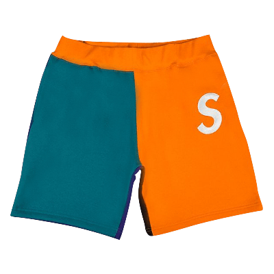 Pre-owned Supreme S Logo Colorblocked Sweatshort 'orange'
