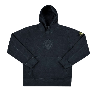 Pre-owned Supreme X Stone Island Hooded Sweatshirt 'black'