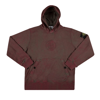 Pre-owned Supreme X Stone Island Hooded Sweatshirt 'red'