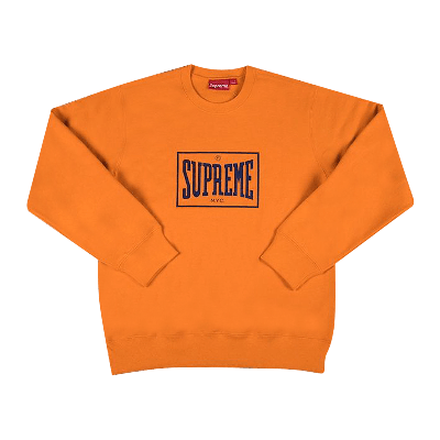 Pre-owned Supreme Warm Up Crewneck 'orange'