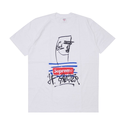 Pre-owned Supreme X Jean Paul Gaultier Tee 'white'