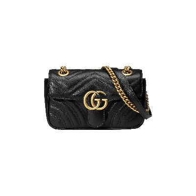 Pre-owned Gucci Gg Marmont Matelassé Mini Bag 'black'