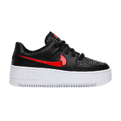 Pre-owned Nike Wmns Air Force 1 Low Sage 'valentine's Day' In Black