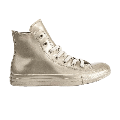 Pre-owned Converse Wmns Chuck Taylor All Star Metallic Rubber High 'light Gold'