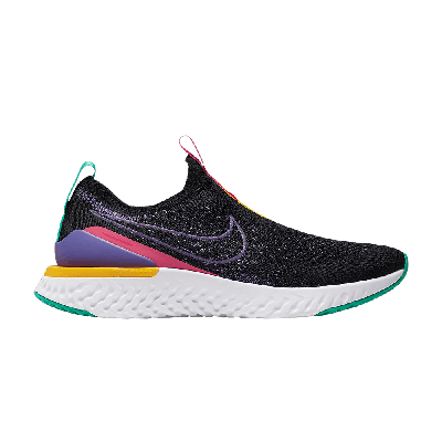 Pre-owned Nike Wmns Epic Phantom React Flyknit 'black Multi'