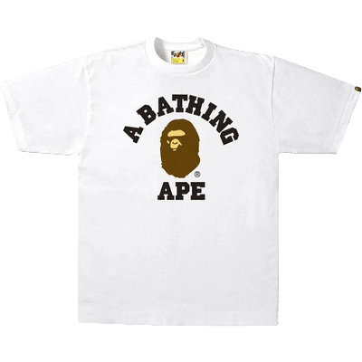 Pre-owned Bape College T-shirt 'white'