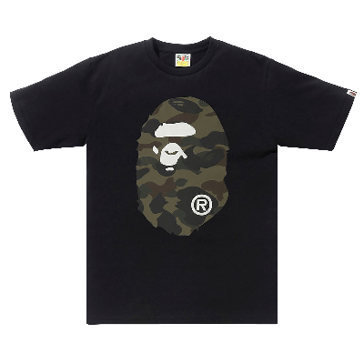 Pre-owned Bape 1st Camo Big Ape Head T-shirt 'green / Black'