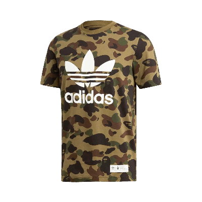 Pre-owned Bape X Adidas Adicolor T-shirt 'green'